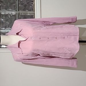 Vintage Croft & Barrow blouse, stitching detail throughout.  Never worn.  M